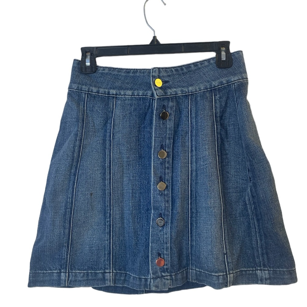 Frame‎ Denim  A line Mini skirt with buttons